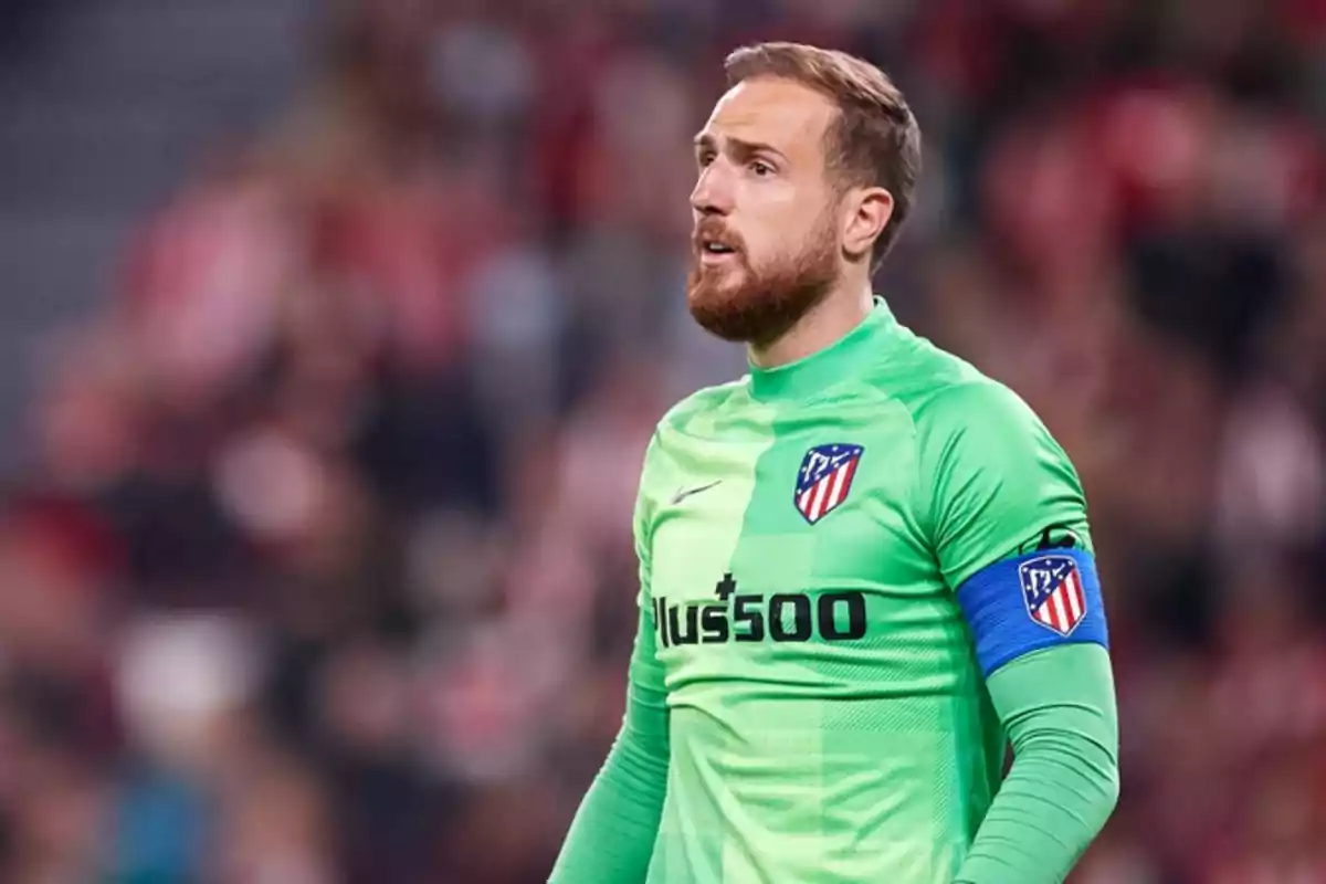 Oblak in a match with Atlético de Madrid