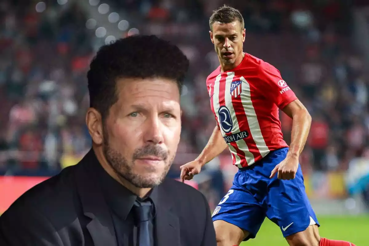 Image of César Azpilicueta in a montage with Simeone