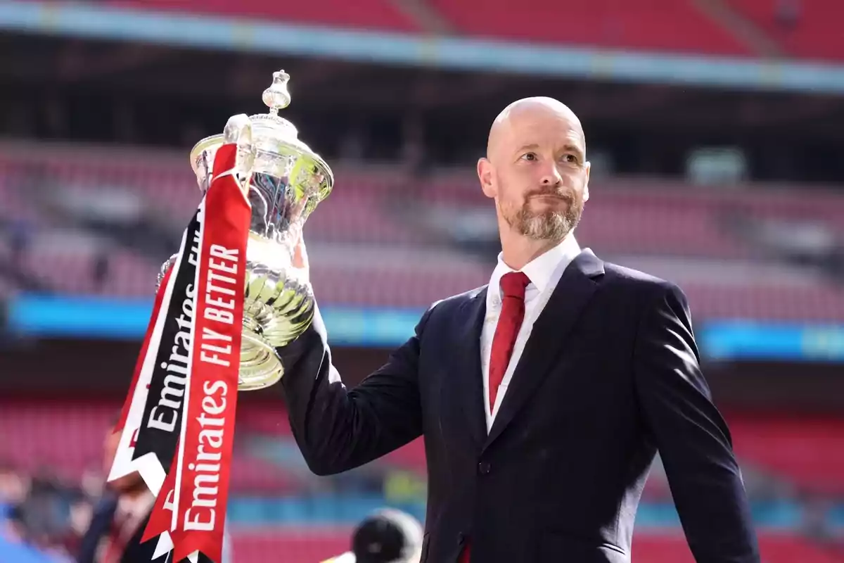 Erik ten Hag celebrating