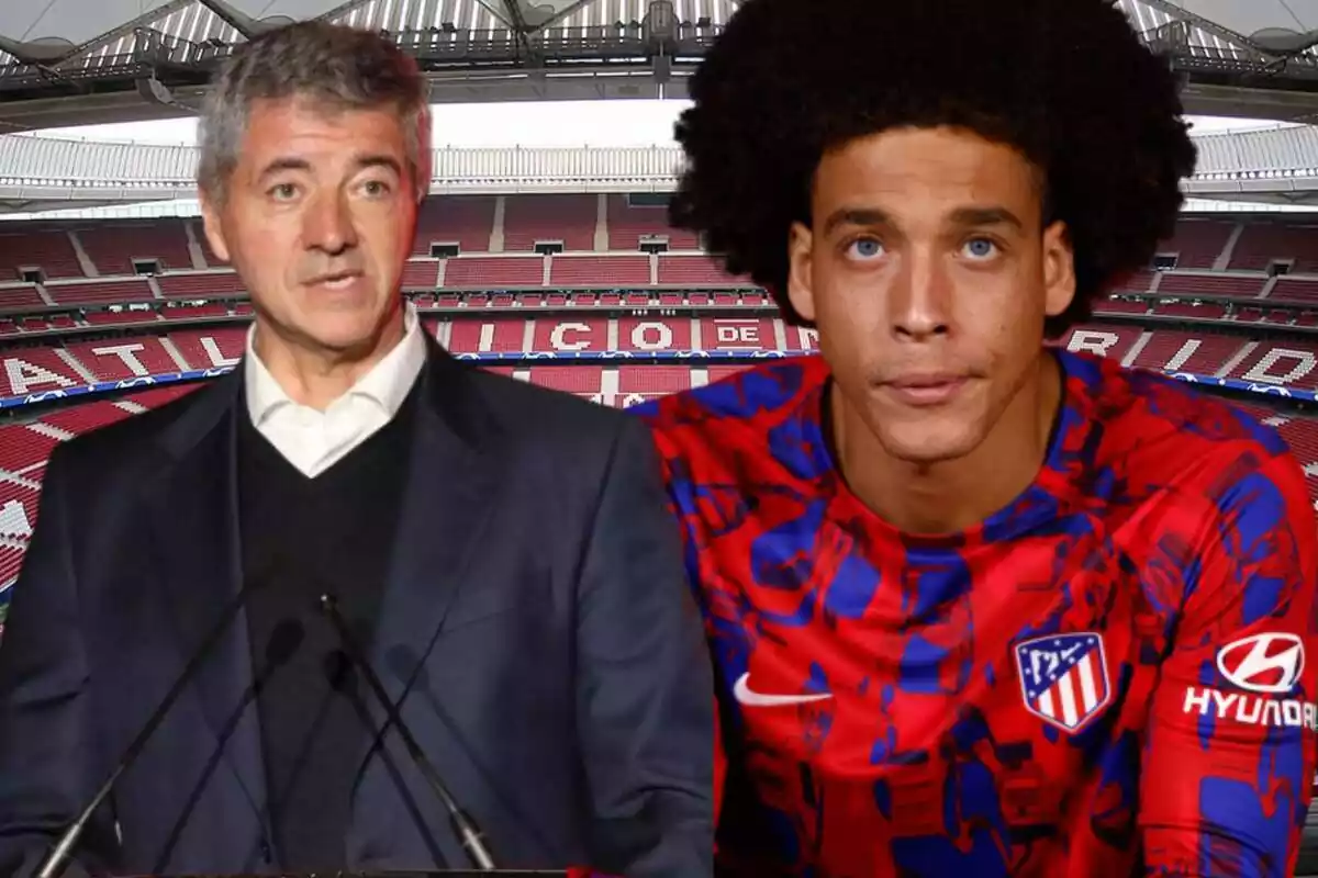 Image of Gil Marín and Axel Witsel in a montage at the Metropolitano