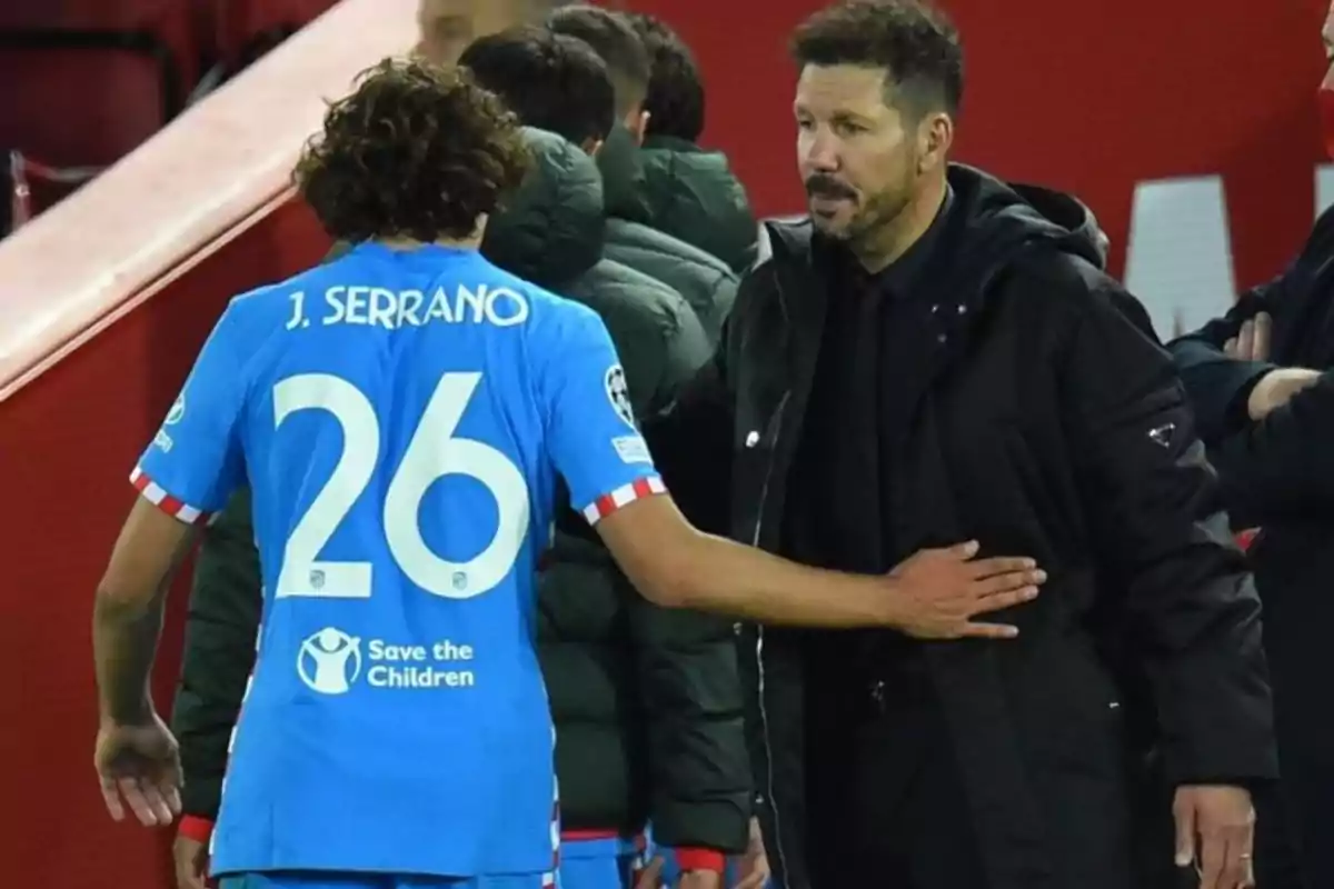 Javi Serrano with Simeone