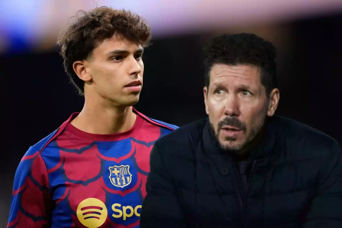 Image of Joao Félix in a montage with Simeone