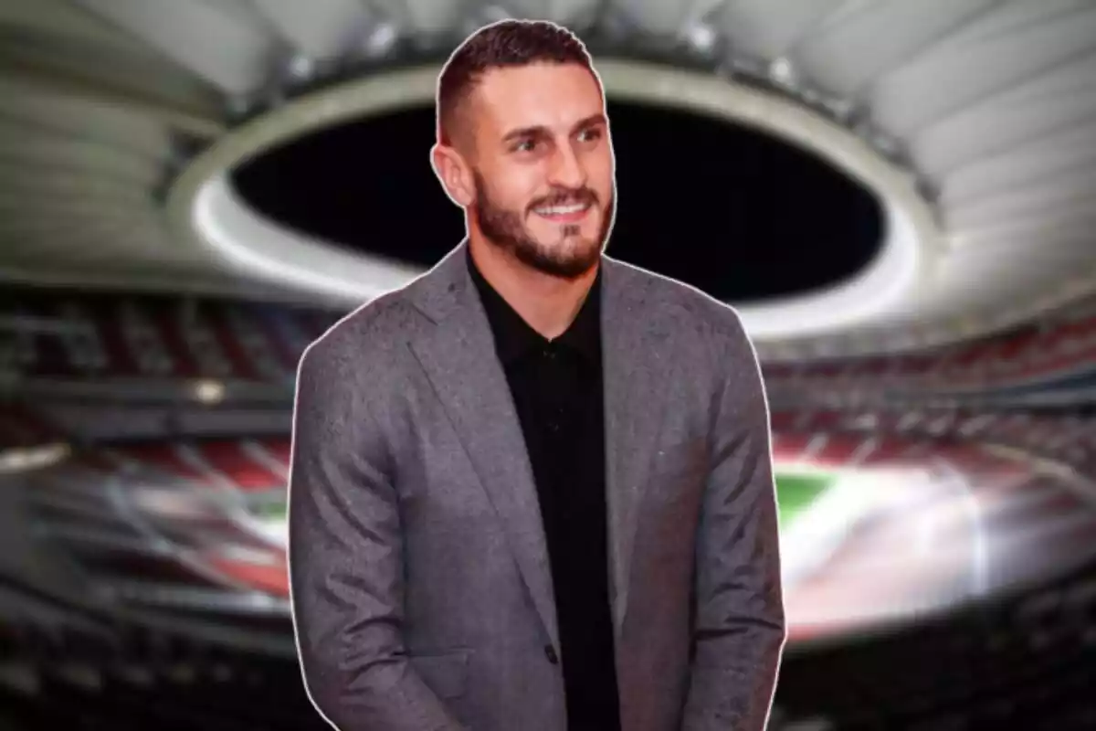 Image of Koke in a montage at the Metropolitano