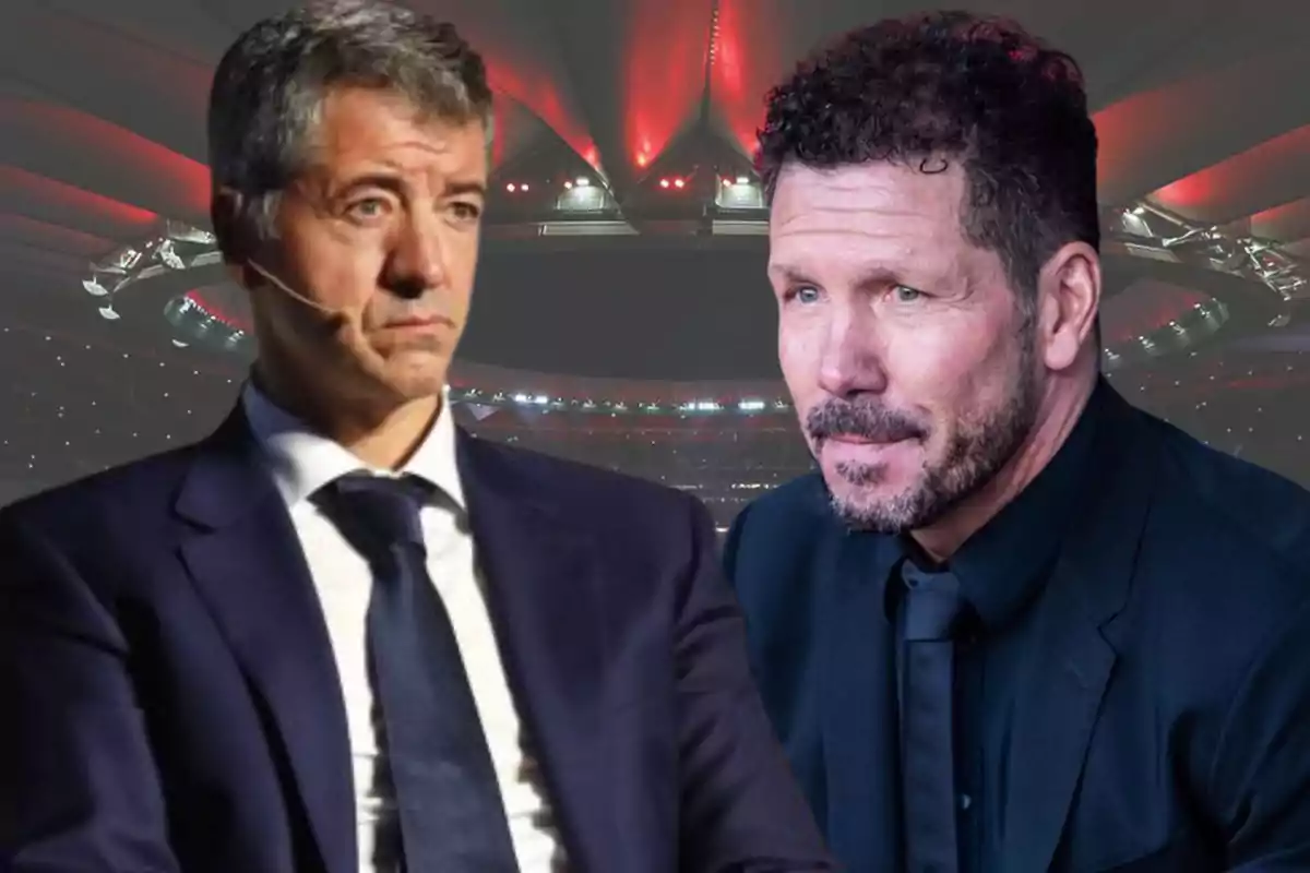 Miguel Angel Gil Marin and Diego Simeone