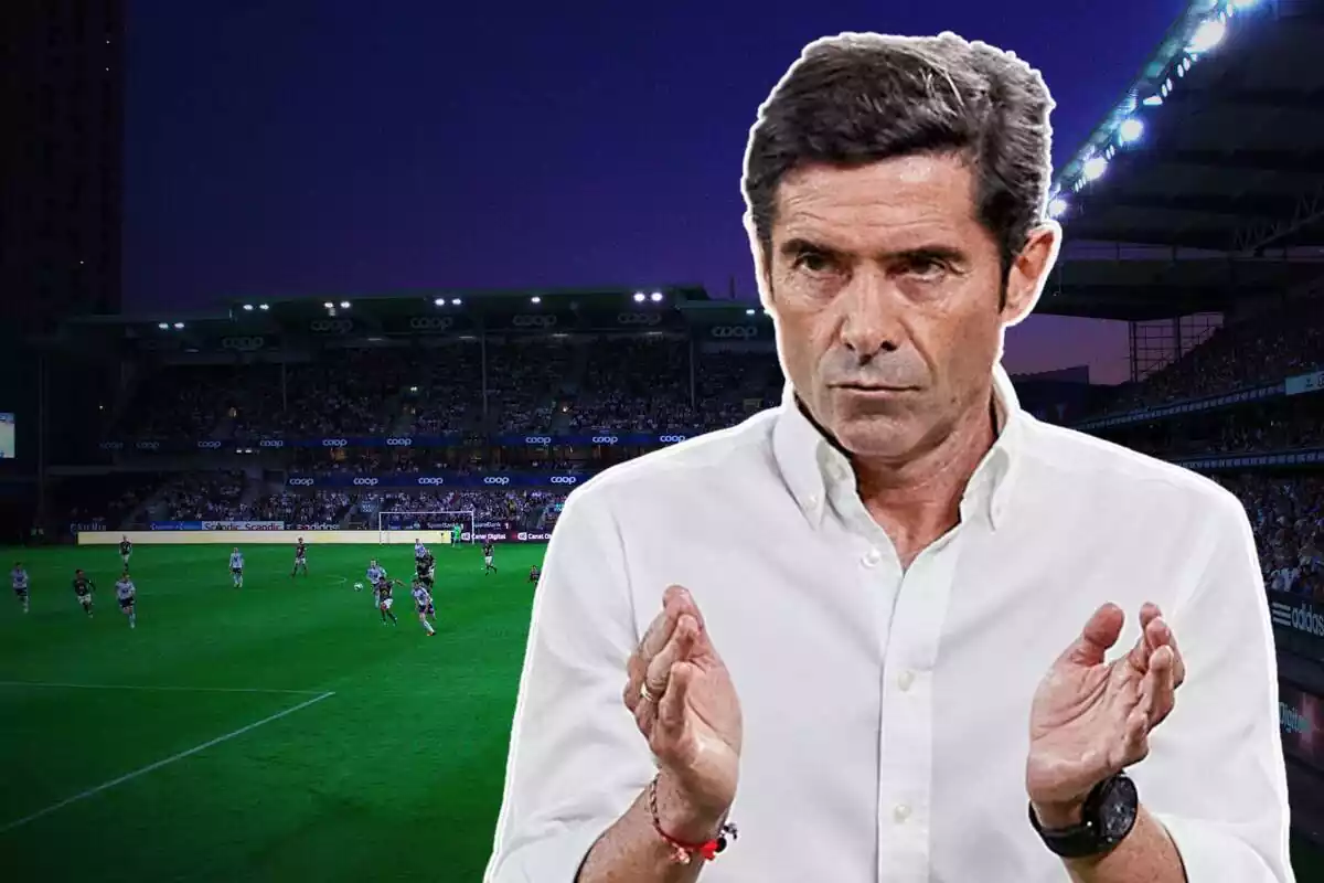 Image of Marcelino García Toral in a football stadium