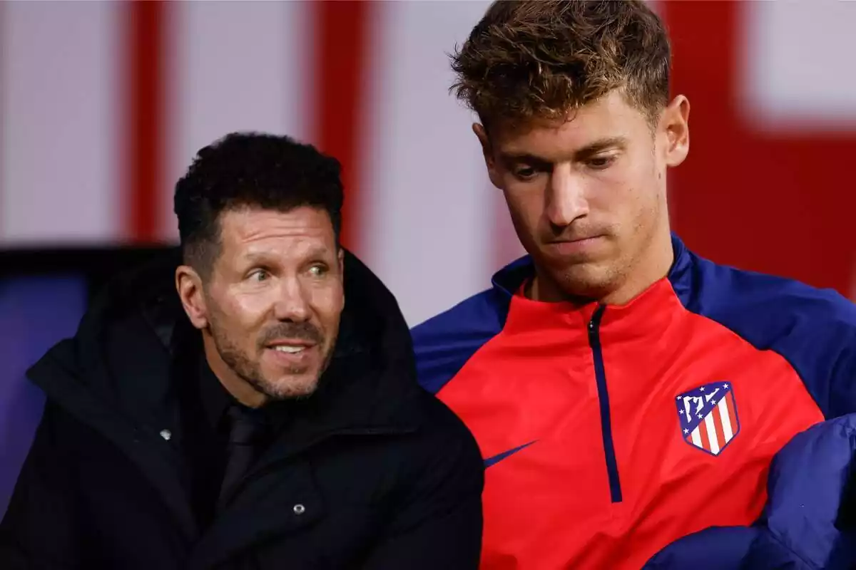 Image of Marcos Llorente in a montage with Simeone