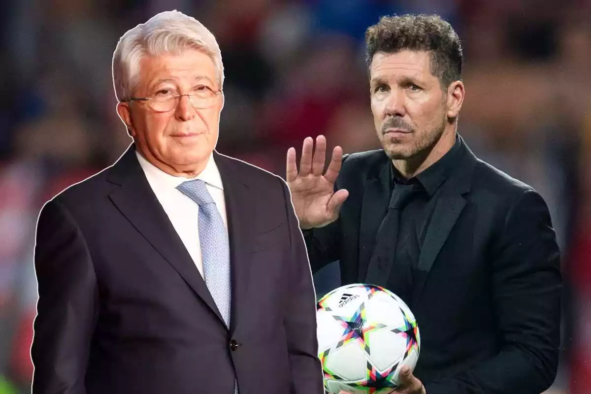 Simeone and Cerezo in a show together at the Cívitas Metropolitano