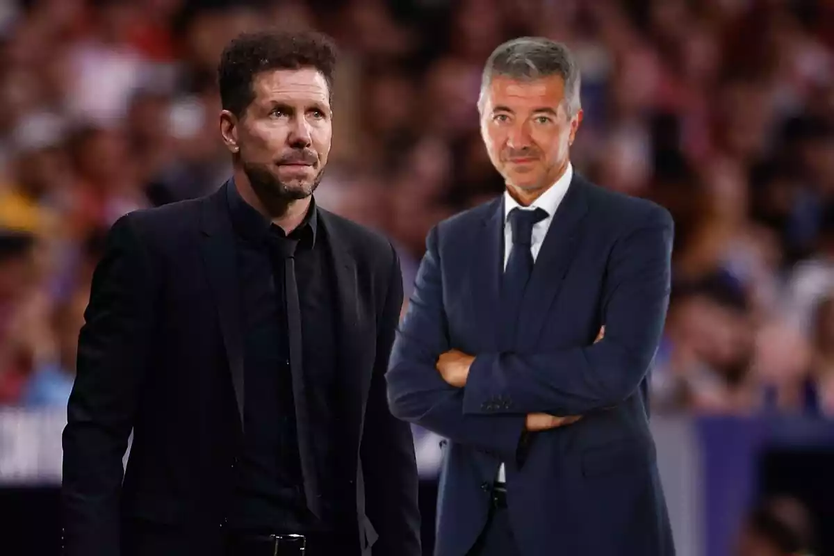 Image of Simeone in a montage with Gil Marín