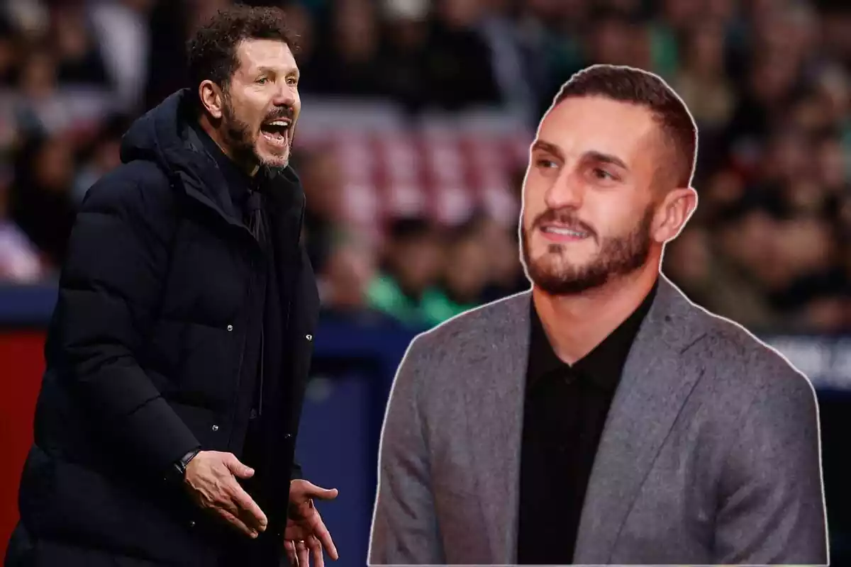 Image of Simeone in a montage with Koke