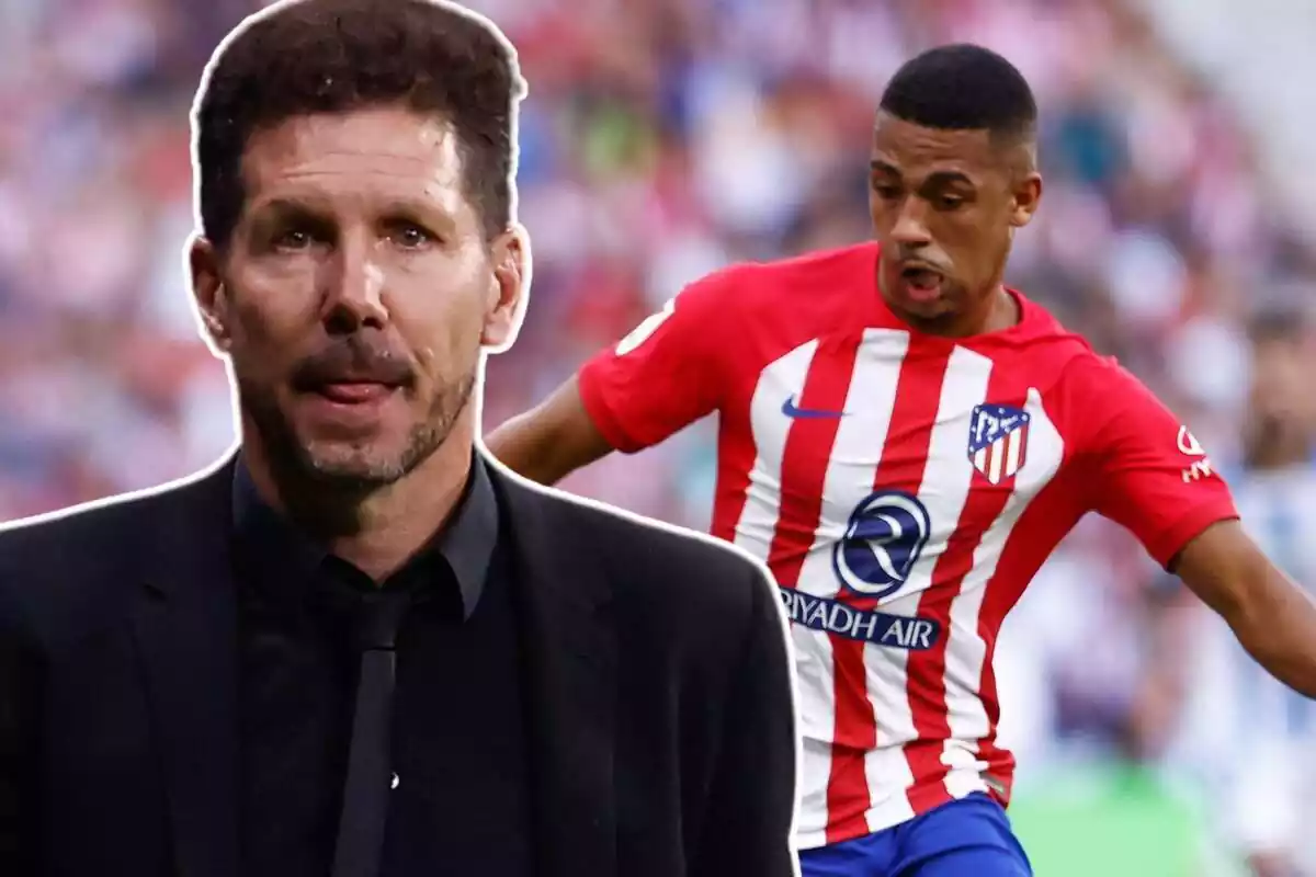 Image of Diego Pablo Simeone with Samuel Lino