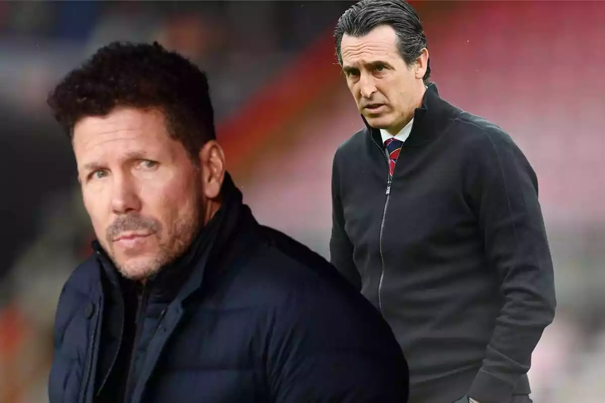 Image of Unai Emery and Simeone in a montage